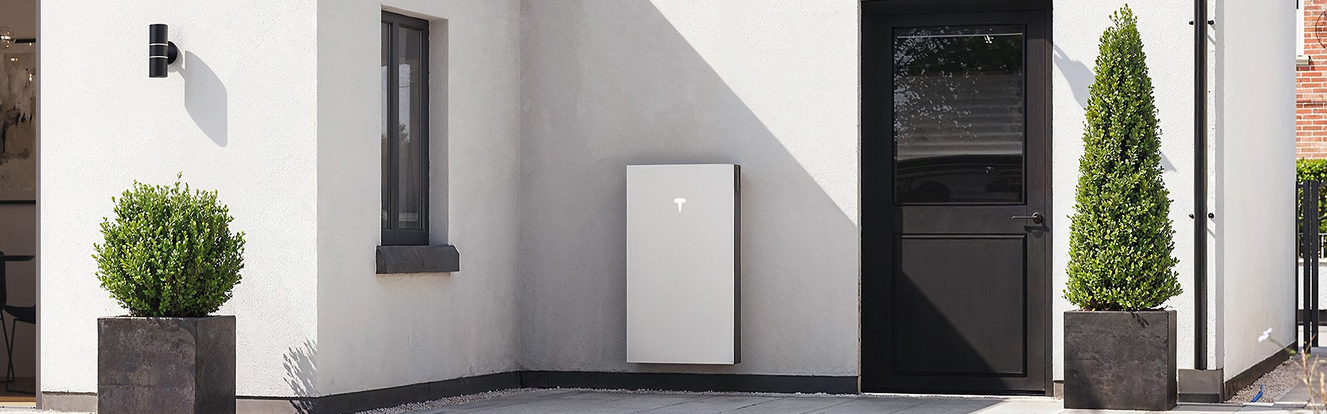 Teslar powerwall on external house