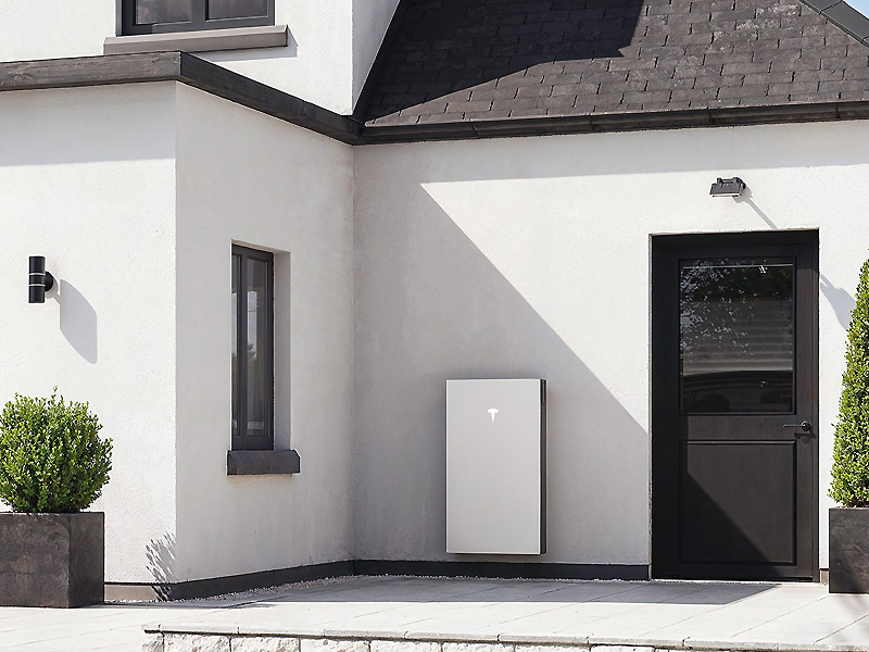 Teslar powerwall on external house